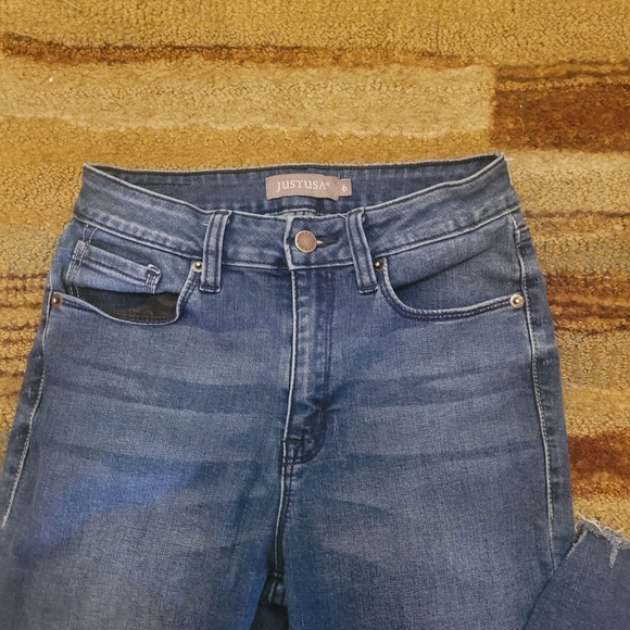 Distressed Hem Denim Jeans - Picture 2 of 8